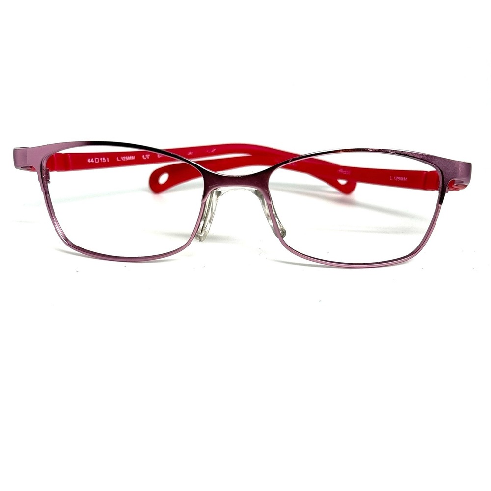 Dilli Dalli Kids Eyeglass Frames Purple Red Metal 44-15-125 Rectangular 24755